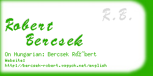 robert bercsek business card